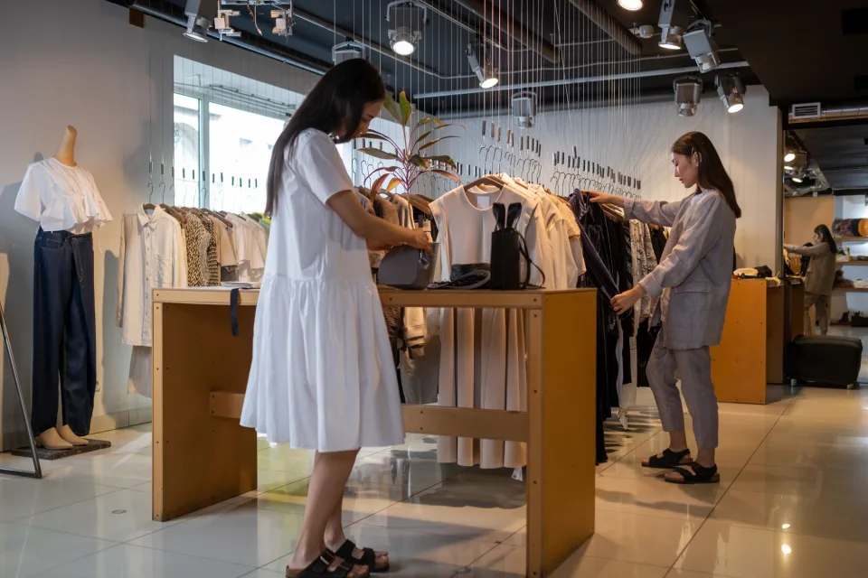 Áo thun nhiều màu trên kệ
